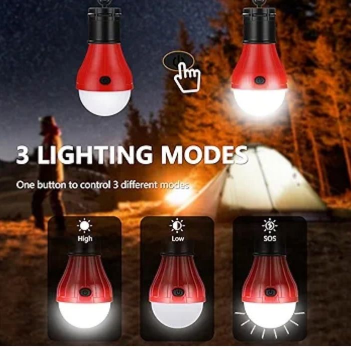 Lampki Kempingowe  biwakowe  led latsrki  do  namiotu  karabińczyk 5 szt