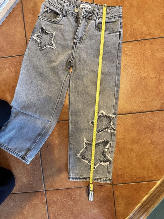 Jeansy dziewczce 128