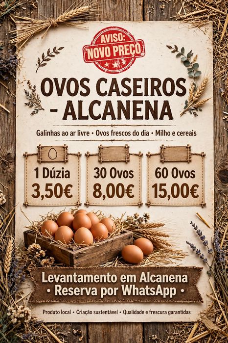 Vendo ovos caseiros