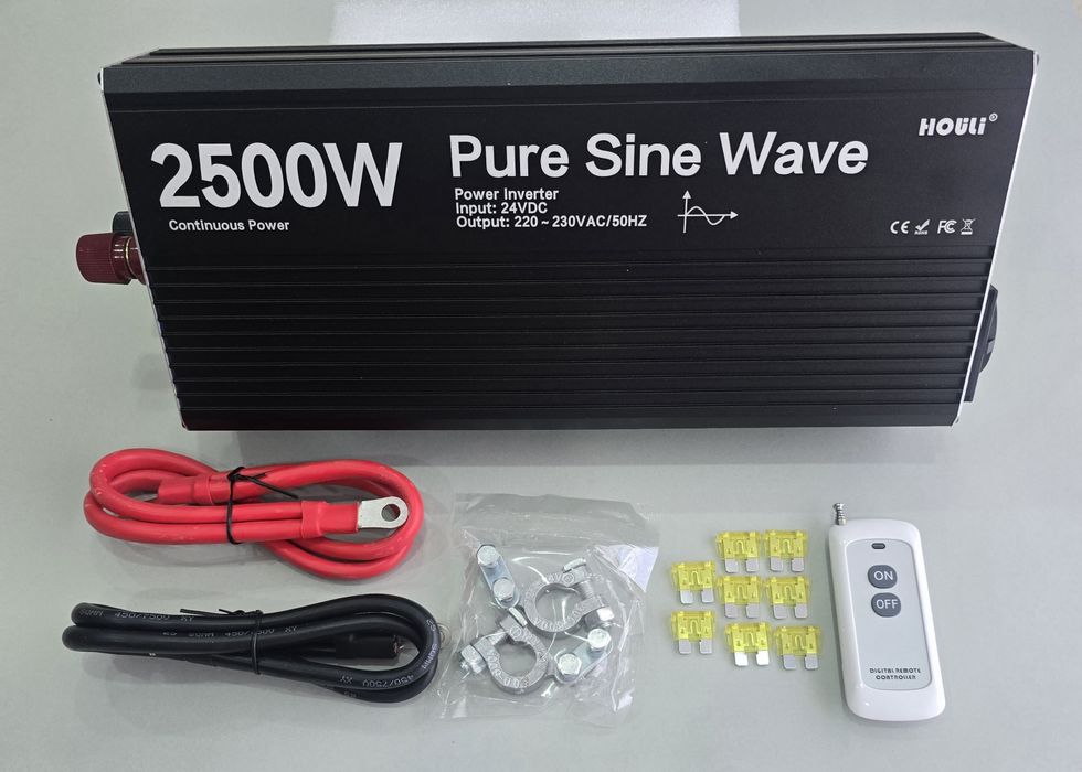 Trasformador/Inversor 24V --> 220 Onda Pura 5000W/2500W com comando