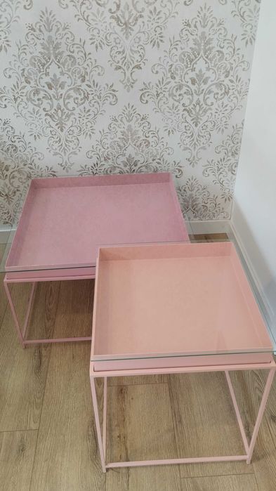 Mesa aço inoxidável rosa