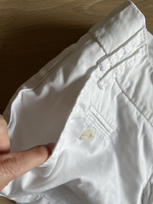 MANGO krótkie bermudy bawełniane spodenki białe szorty eleganckie S 36