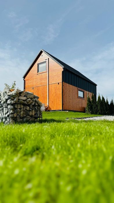 Widokowa stodoła domek w górach Beskid wyspowy jacuzzi balia