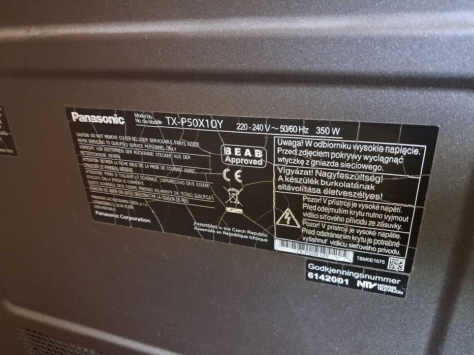 Telawizor plazmowy Panasonic 50 cali z dekoderem.
