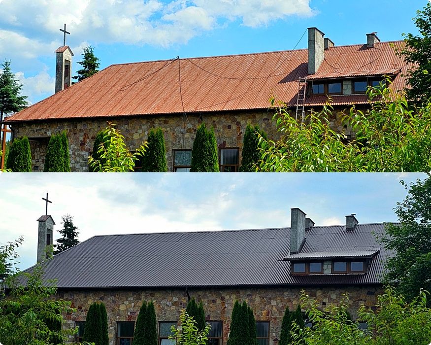 Malowanie natryskowe dachów mycie Bełchatów Kleszczów Przedbórz Widawa