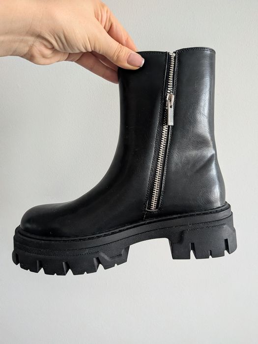 Czarne sztyblety h&m NOWE 38