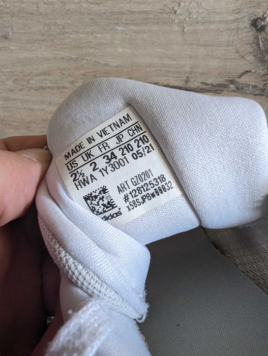 Белые кроссовки б/у Адидас Adidas FortaRun K 34 р 22.5 см