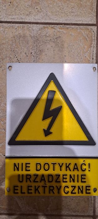 Tabliczka  Nie Dotykać Urządzenie Elektryczne