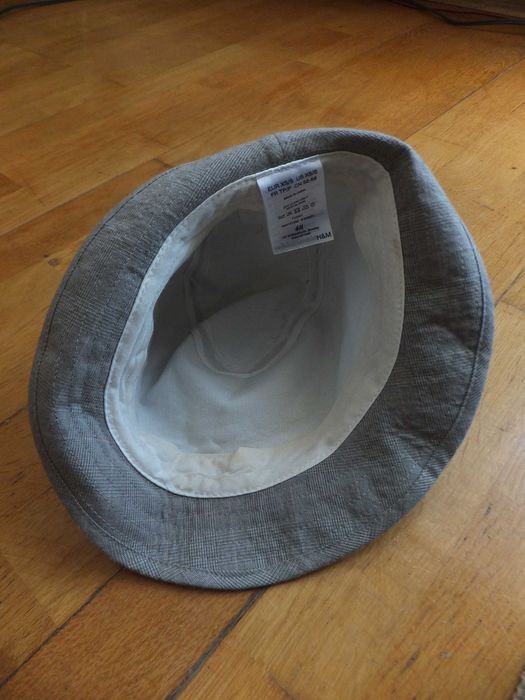 Kapelusz H&M szary w różową kratkę XS / S 52-56