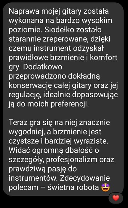 Twoja gitara może grać lepiej! Serwis, regulacja, doradztwo i inne!