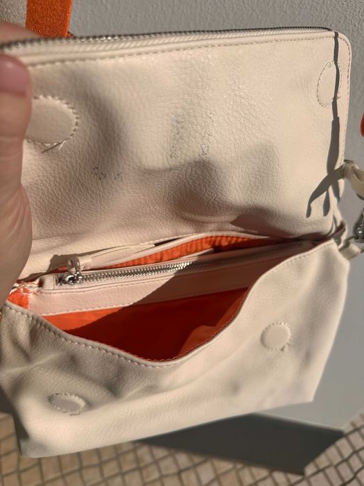 Mala Desigual branca + laranja