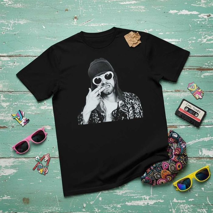 Футболка Nirvana Kurt Cobain принт винтаж oversize