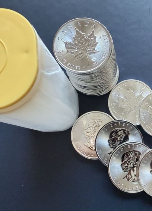 Moeda de prata, maple leaf canadense