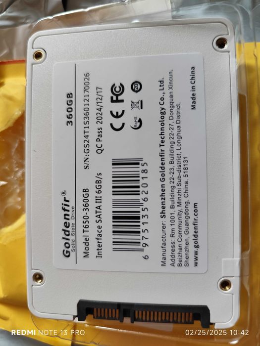 Продам ssd 360gb Goldenfir