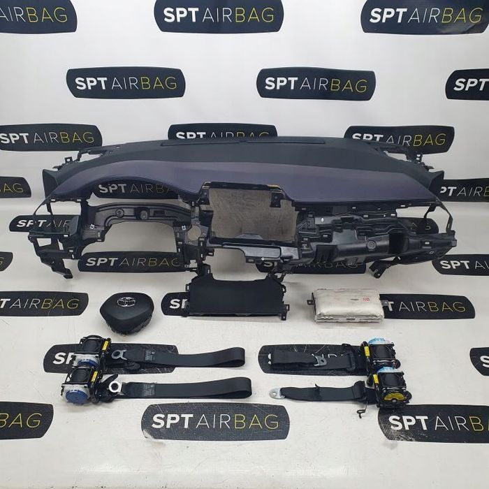 TOYOTA C-HR CHR DESKA ROZDZIELCZA KONSOLA KOKPIT PULPIT PODUSZKI AIRBAG AIR BAG PASY KIT SET