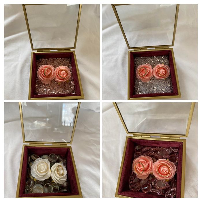 Złote pudełko na obrączki