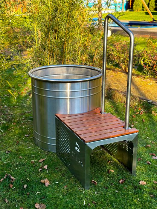 Beczka do morsowania ze stali nierdzewnej - zimowa kąpiel - 90x90