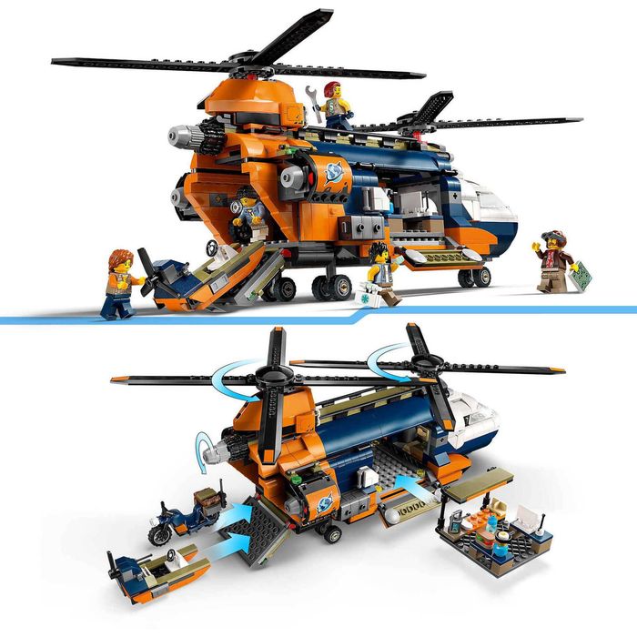 Lego  City Helicóptero Explorador da Selva no Acampamento - 60437 Novo