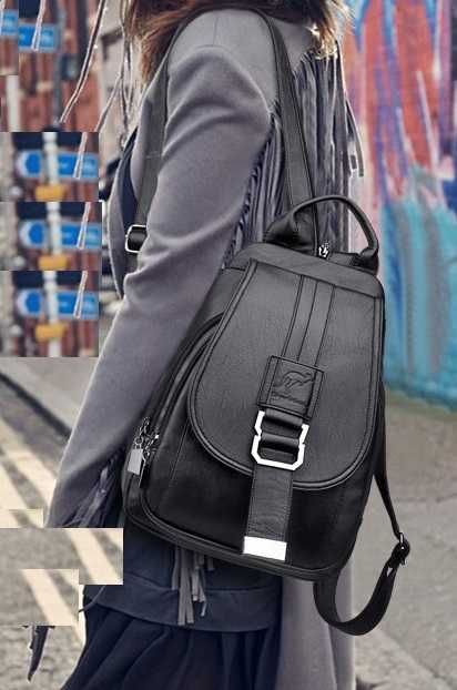 Женская кожаная стильная сумка женский рюкзак портфель ранец рюкзачок