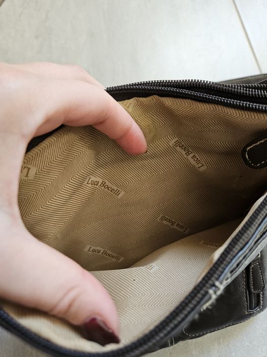 Torebka skórzana damska ciemna czekolada