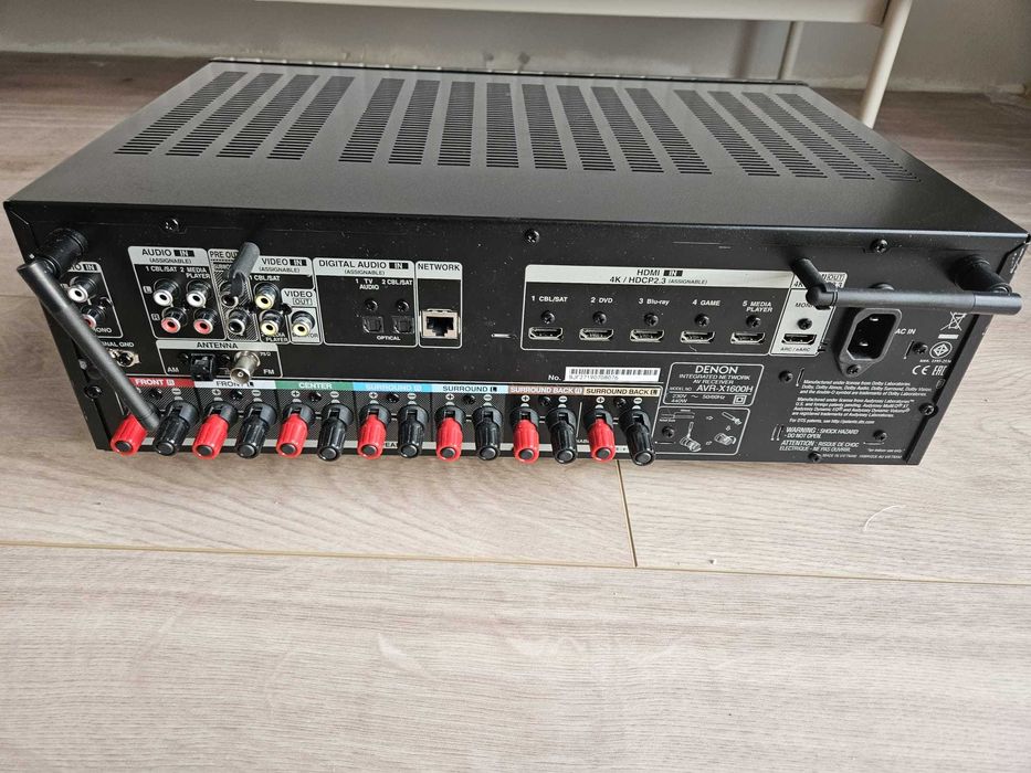 7.2 Denon AVR-X1600 Wi-Fi BT Heos 4K60p eARC DSD Spotify Atmos Vision
