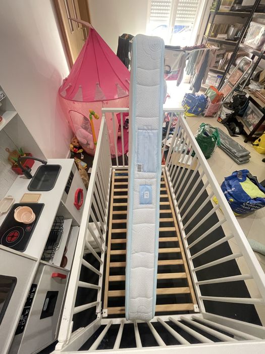 Cama de grade e Colchao Ortopédico