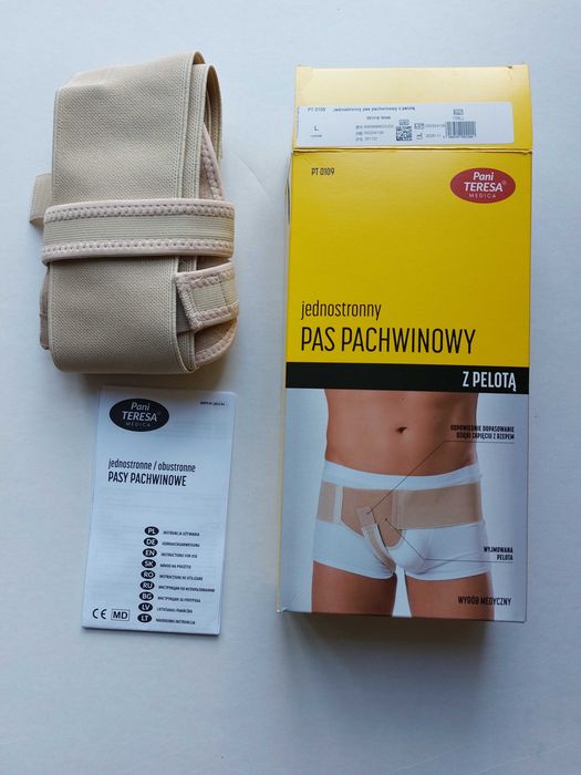 przepuklinowy pas pachwinowy jednostronny lewy
