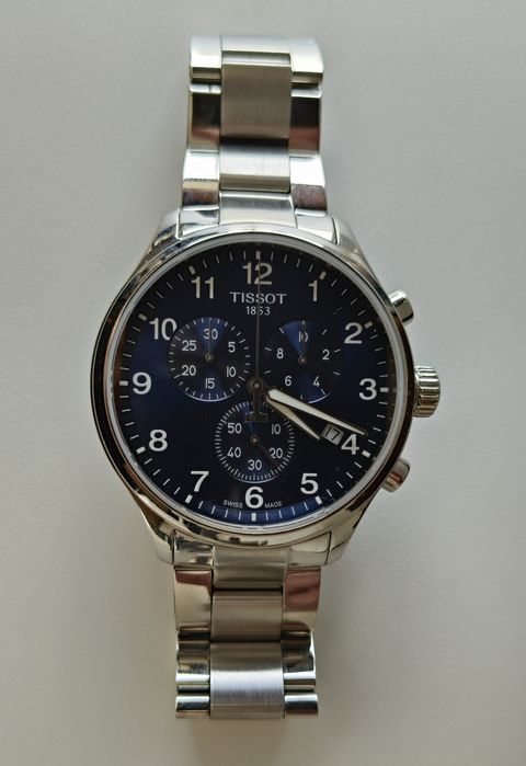 Zegarek TISSOT Chrono XL Classic 45mm | Niebieska Tarcza |  Nowy z pudełkiem