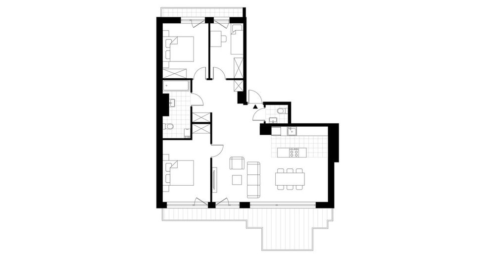 4-pokojowe mieszkanie 102m2 + taras Bezpośrednio