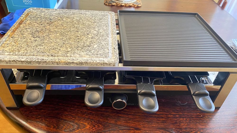 Raclette 8 pessoas Qilive 2000 watts Multifunções