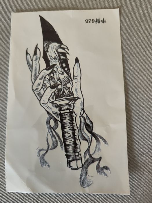 Tatuagem temporária Preto