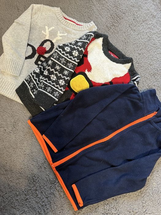 Флісова кофта, h&m primark новорічний светрик 2-4 роки 98 см