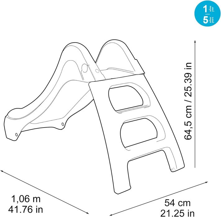 Escorrega com opção de água        1-5 anos      - NOVO - ENVIO GRÁTIS