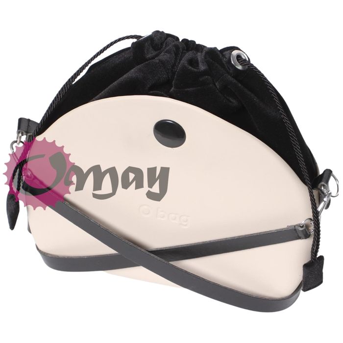 Elegancki organizer OBAG MOON LIGHT worek welur czarny komin OMAY