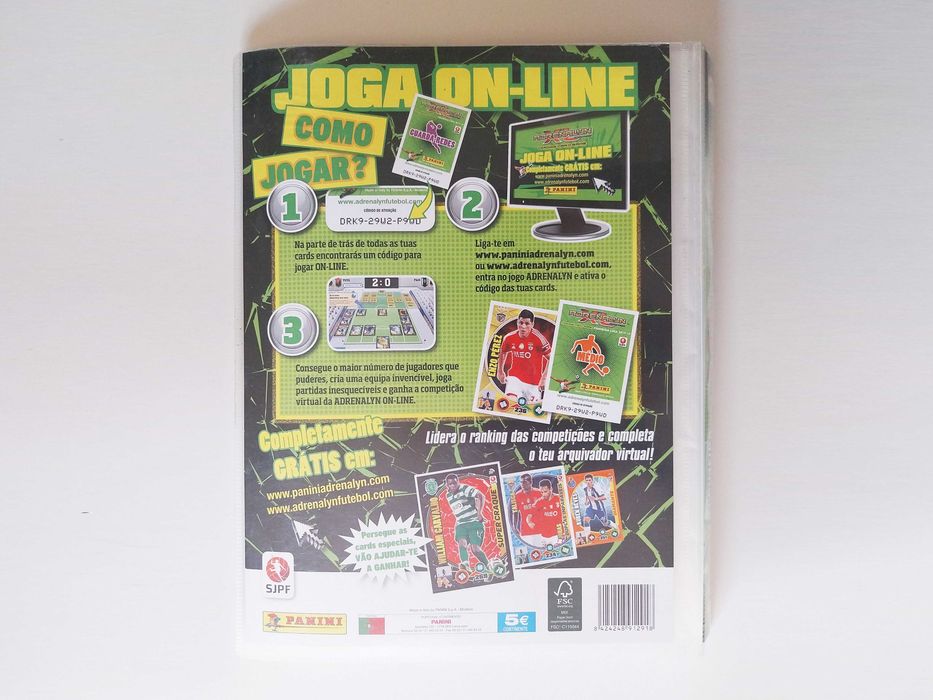 arquivador (vazio) ADRENALYN XL 2014-15 liga portuguesa | Panini futebol caderneta
