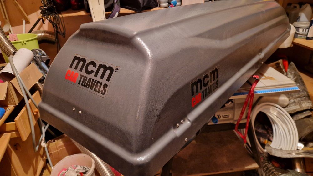 Box bagażnik dachowy MCM CAR  TRAVELS  kompletny dobry stan zamykany k