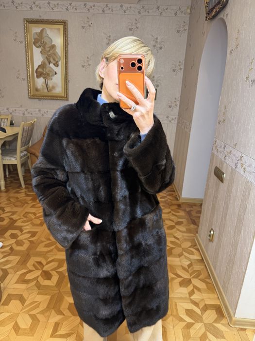 Норкова шуба Luxor Італія норка blackglama 44-46