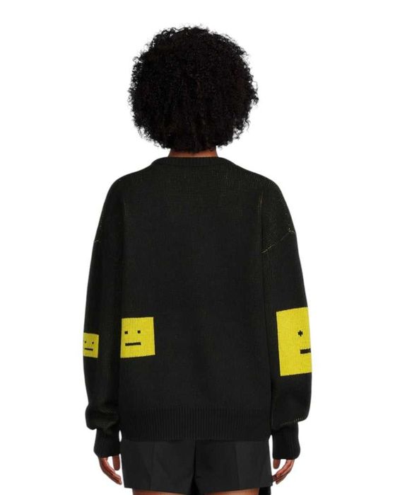 Светр Acne Studios Animation Pop Face Crewneck Sweater Black Yellow \ Black Green