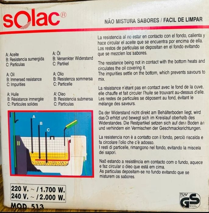 Vende-se fritadeira Solac (Nunca usada)