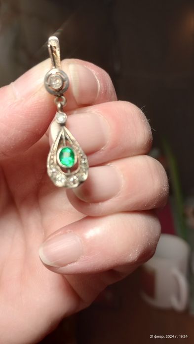 Старинные серьги 19век