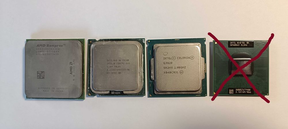 Процесоры АМД AM2 Интел 775/1151v1, ОЗУ DDR2, SODIMM DDR3