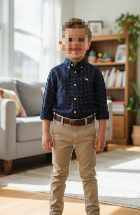 Granatowa koszula h&m 116 stan bdb