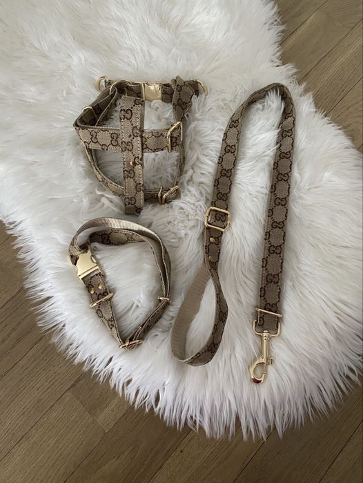 Nowy komplet: szelki + smycz + obroża dla psa S-XL