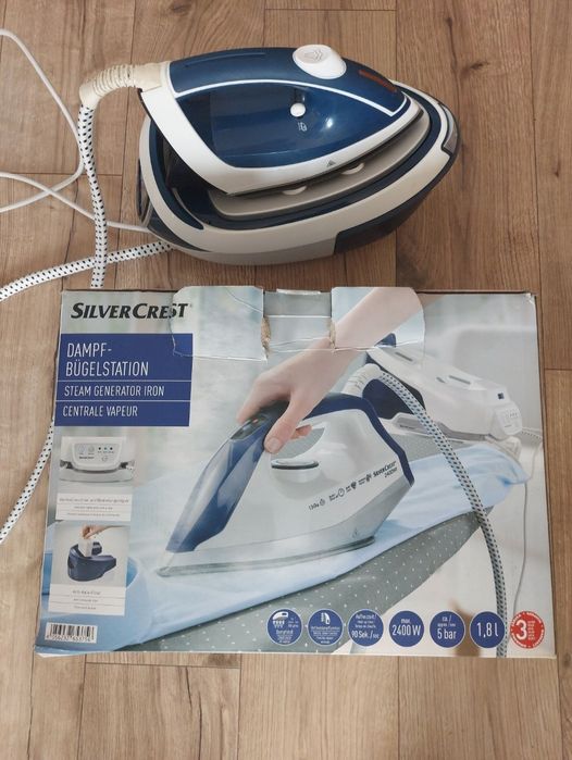 Żelazko parowe ze stacją do prasowania parą poziom pion stacją bazową