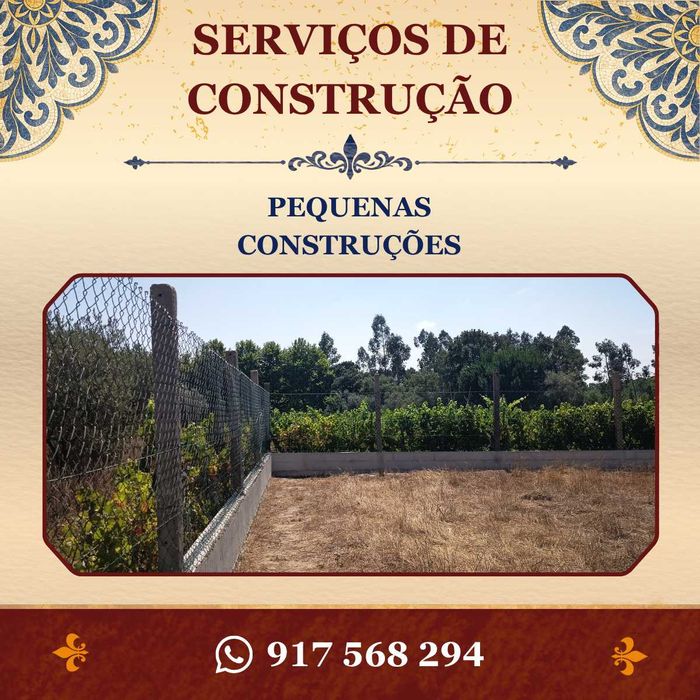 Trabalhos de mini-escavadora/giratória e construção
