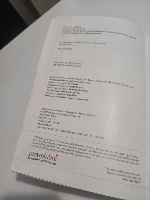Administracja i eksploatacja INF.02 część 1 podręcznik