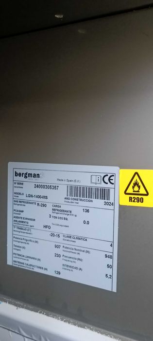 Морозильна шафа BERGMAN LGN-1400-MS, б/у