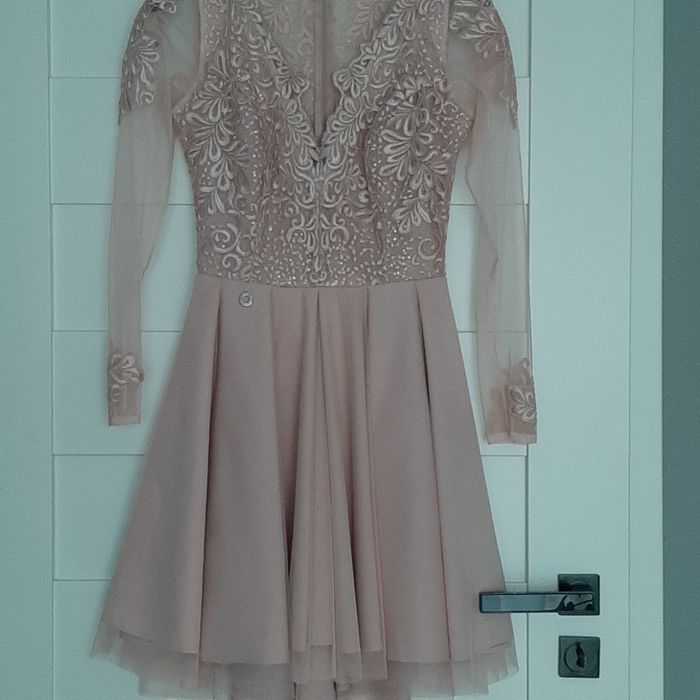 Suknia  na studniówkę pudrowy róż