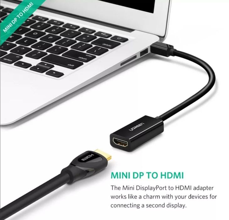 Cabo Mini Displayport para HDMI Ugreen Adaptador MacBook ou Surface