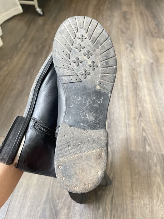 Жіночі чоботи високі шкіряні 37 розмір